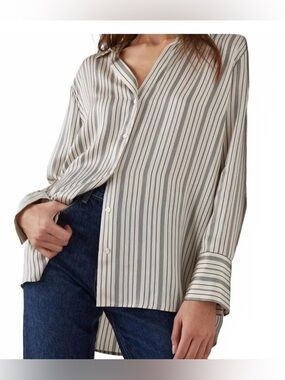 Rails Silk Dorian Blouse in Providence Stripe